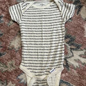 Gerber Cream and Black Patterned Bodysuit
